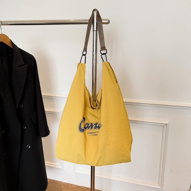 

Cloth bag lazy wind new large-capacity bag women s shoulder bag student class tote bag жёлтый