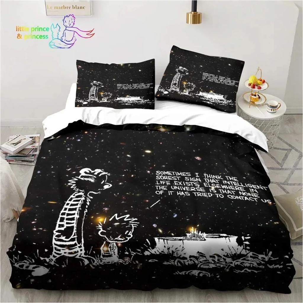 Cartoon Calvin Hobbes 3D Print Bedding Set Single Twin Full Queen King Size Bed Set Adult Kid Bedroom Bedding Gift