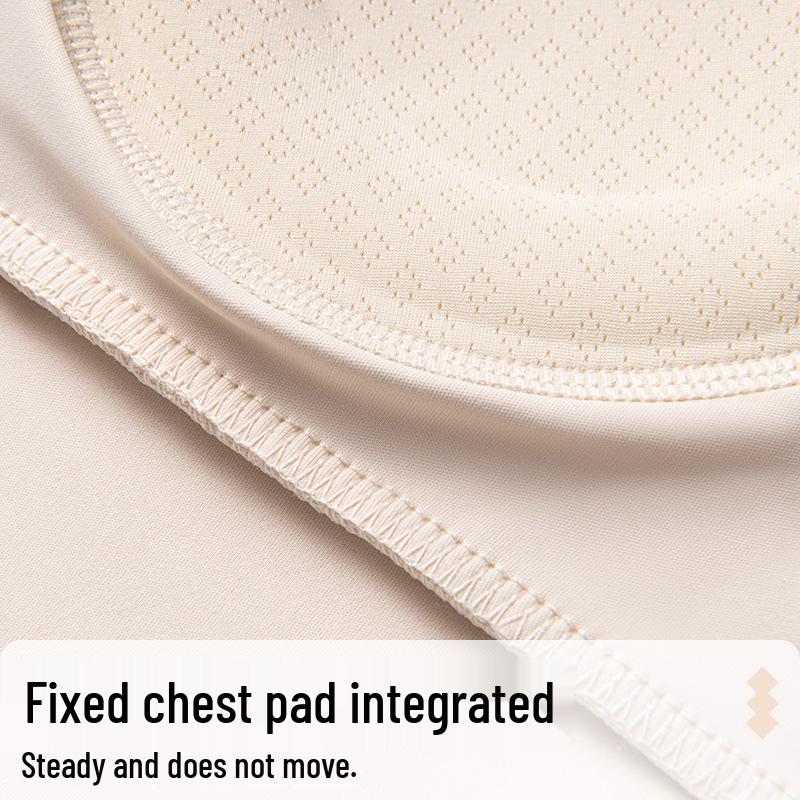 Peach Mesh Two-Piece Yoga Suit: Short Sleeve Racerback Nude Feeling Sports Top for Women