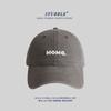 Unisex All-Season Cotton Baseball Cap With Simple Letter Embroidery Sun-Shading Duckbill Korean Soft Top Hat For Men And Women