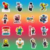 Roblox 60 Pcs Unique Shaped Non Repeating Game Stickers For Luggage Fridge Mug Notebook Laptop Decoration Game Fans Kids Teens