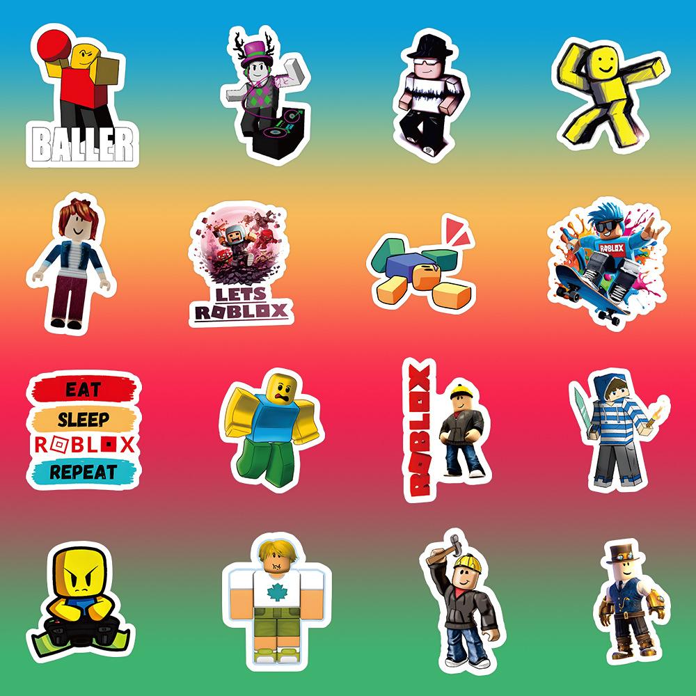 Roblox 60 Pcs Unique Shaped Non Repeating Game Stickers For Luggage Fridge Mug Notebook Laptop Decoration Game Fans Kids Teens