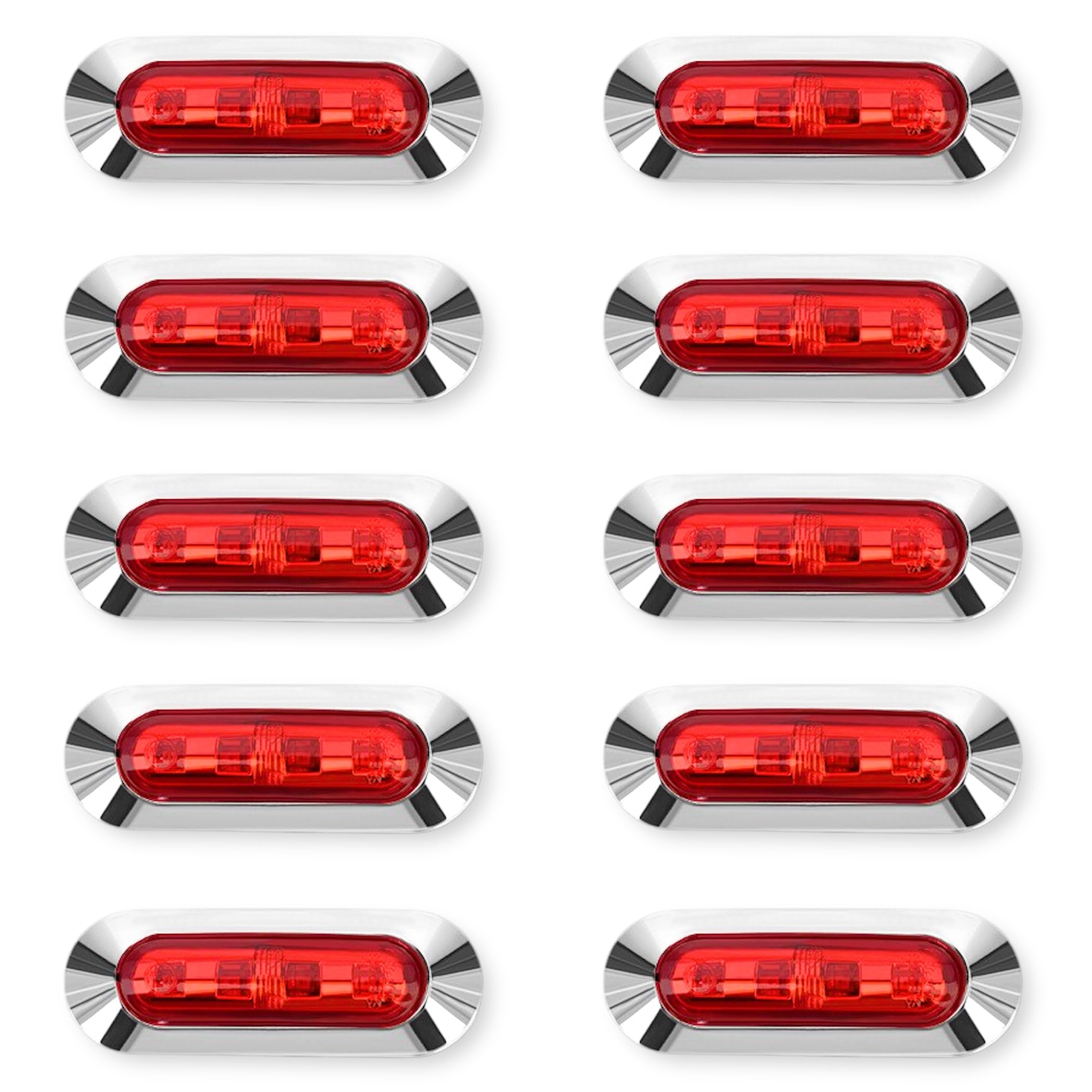 

Lezalic 10 шт 24 В Высокоинтенсивная Маленькая Лампа Боковой Маркер Водонепроницаемый Грузовик Хромированный Пользовательский 4 Ряда Цветная Линза (красный) Cordless ship illuminated site красный