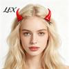 Cosplay Headwear for Women 2Pcs Halloween Evil Horn Hair Clips, Small Horror Demon Goth Ear Resin Clips Hairpins, Barrettes Accessories Adults