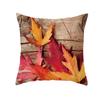 Autumn Maple Leaf Fresh Printing Pattern Polyester Cushion Cover for Home Living Room Sofa Bedroom Decoration Pillow Cover