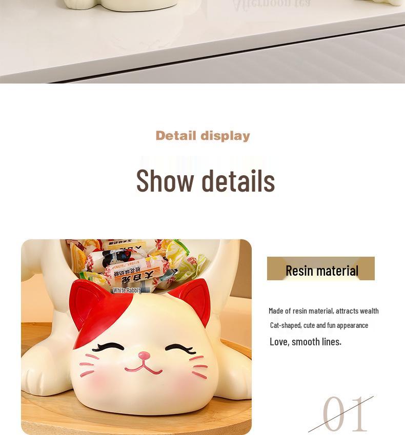 Glückskatze Harz Schlüsselanhänger für Haus- & Kinderzimmerdekoration