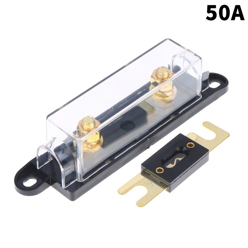 1Pc Anl Fuse Holder Bolt-On Fuse Automotive Fuse Holders Fusible Link With Fuse 30A 40A 50A 60A 70A 80A Amp Fuses