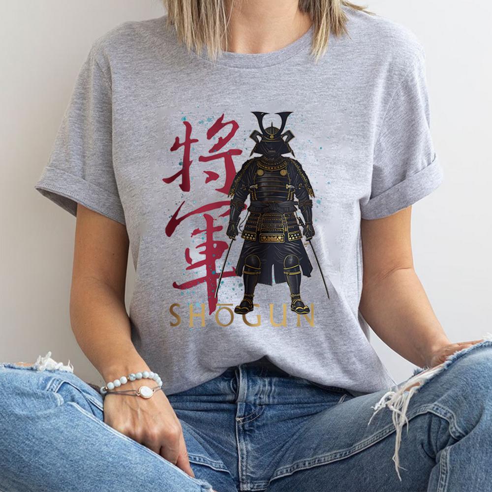 Retro Shogun Graphic T-Shirt Vintage Japanese Warrior Art Tee Shirt Shogun Hiroyuki Sanada Blackthorn Merch Short Sleeves Tops
