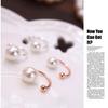 Koreańskie nausznice z perłami w kształcie litery U - Nie wymagają przekłuwania