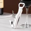 3 in 1 Wine Opener, Portable Beer Cap Lifter And Foil Cutter, Lever Corkscrew with Non Slip Handle, Stainless Steel Worm, Kitchen Bar Tool