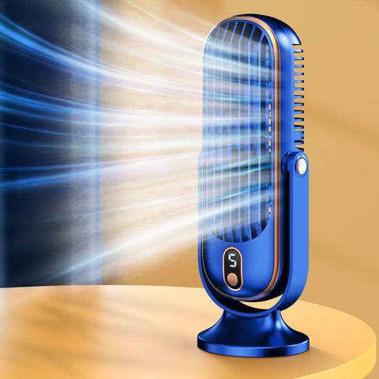 Bærbar skrivebordsvifte 5 hastigheter Sterk luftstrøm Lavt støynivå Oppladbar personlig bordvifte Mini klimaanleggvifte