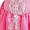 Peach Princess Costume with LED Color Light Toddler Birthday Game Role Play Dress Girl Halloween Festival Gown Pink Lace 2-9 Y C