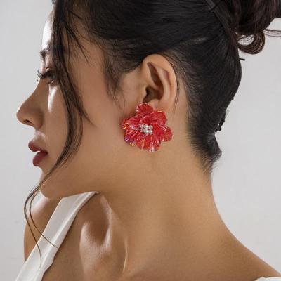 Frische Fantasy Jakobsmuschelblumenohrringe mit eingelegten Perlen