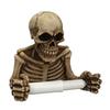 Skull Toilet Paper Holder Wall Mount Toilet Tissue Paper Roll Storage Holder Resin Skeleton Figurine Gothic Bathroom Accessory