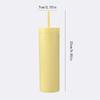 1 Plastic Straw Cup, Double-layer Water Bottle, Coffee Cup, Reusable Hard Plastic Bucket Lid, Drinking Cup, Drinking Utensil