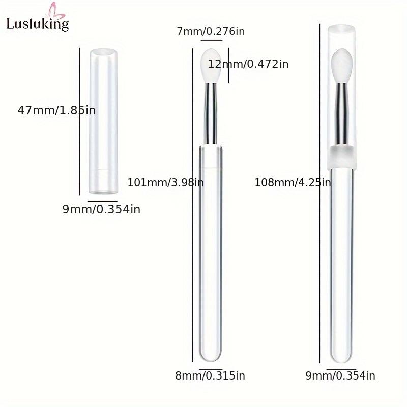 1pc Nail Art Silicone Applicator Sticks, Portable Multifunctional Brush For Magic Mirror Powder,Glitter Eyeshadow, Rubbing Powder