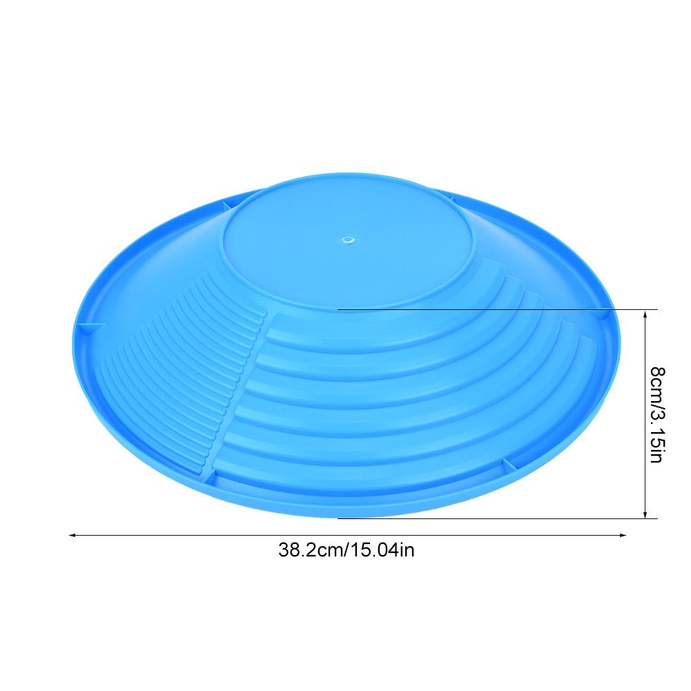 Blaue Goldpfanne aus Kunststoff mit zwei Riffeln, Goldwaschwerkzeug zum Goldwaschen im Bergbau und Baggern