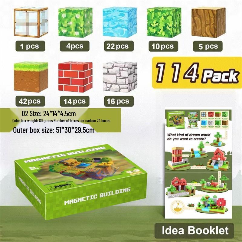 Cross-border Magnetic World Cube Puzzle Set - 2CM Building Blocks