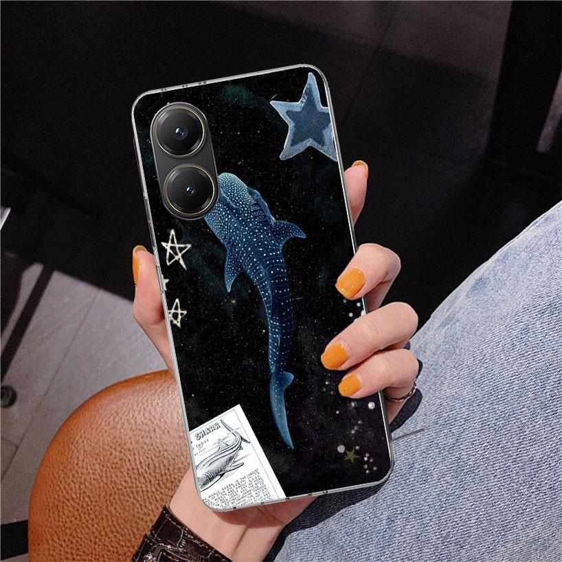 Ocean Whale Shark Phnoe Case for Xiaomi Poco X5 X6 X7 Pro X4 Gt F7 Ultra M8 M7 Redmi 15C 15 13C 13 12C 12 Unique Cover Coque Poc