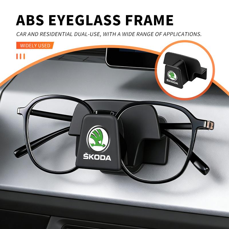 Car Sun Visor Glasses Clip Eyeglasses Storage Holder Car Hook Accessories For Skoda Octavia A5 A7 RS Fabia Superb Rapid Karoq