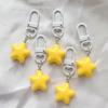 Pentagram Chubby Milk Yellow Star Keychain Stars Yellow Pink Stars Keychain Keyring   Girls Gifts