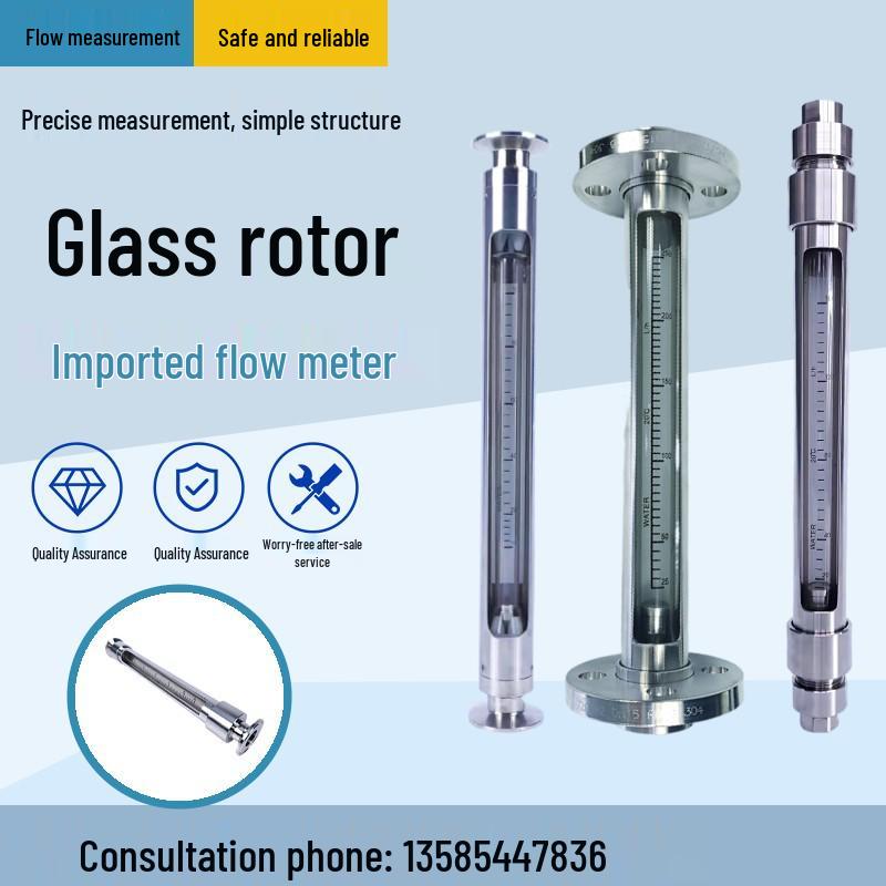 VA/FA/SA10 Anti-Corrosion Glass Rotor Flowmeter with Stainless Steel Threaded Flange for Gas and Liquid