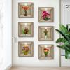 Flower Plant 3D Wall Stickers Living Room Classroom Corridor Background Wall Decor Decals Set