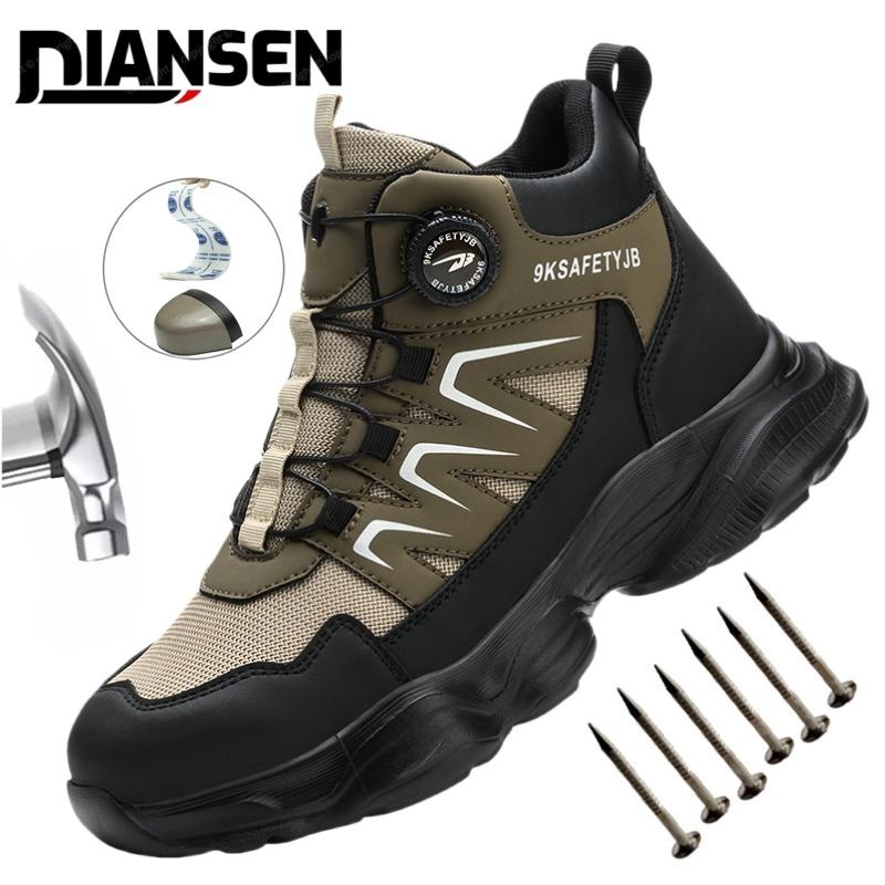 Men Work Safety Shoes Anti-Puncture Working Light Breathable Botas Construction Male Work Warehouse Industrial Boots