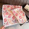 Silk Square Scarf Women Luxury Floral Print Soft Satin Kerchief Hairband Neckerchief Head Hijab Lady Headband Foulard Bag Ribbon