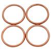 44.4X52.3X4mm 4PCS Exhaust Pipe Gasket For Honda VTR1000 Super Hawk 1998-2005 VT700C 1984-1985 CRF1000 2016 2018-2019