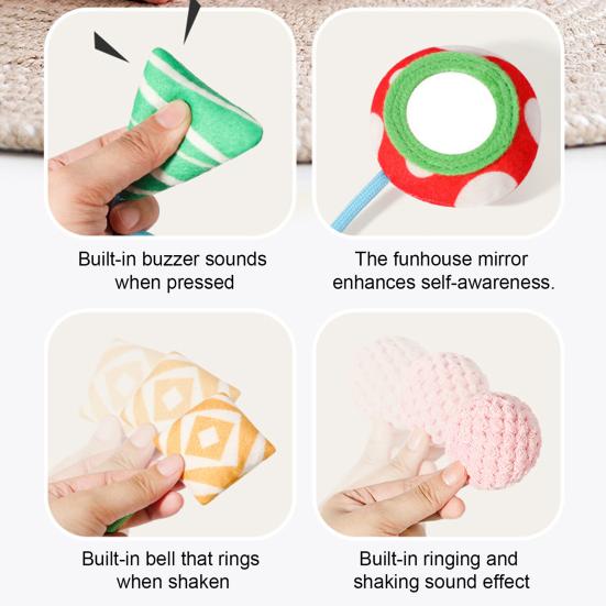 Car Seat Toy Baby Crab Pull Toy Soft Cloth Activity Toy Clip-on