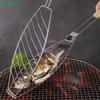 Stainless Steel Fish Grilling Basket,Non-Stick BBQ Fish Holder with Wooden Handle for Outdoor Camping & Barbecue