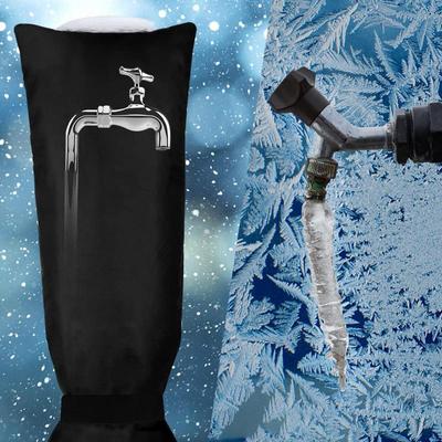Wasserhahn Winterabdeckung Wasserdichte Isolierung Wasserhahn Abdeckung 37x70cm Winter Isolierung Wasserhahn Abdeckung Verdickt Schwarz Rohr Abdeckungen Für