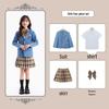 British College Style School Uniform Set – Kindergarten Boys' & Girls' Plaid Suit and Skirt.