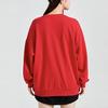 Li Ning Sports Fashion Series Loose Long Sleeve Pullover Round Neck Sweatshirt Men Sweatshirt Red AWDR582-5