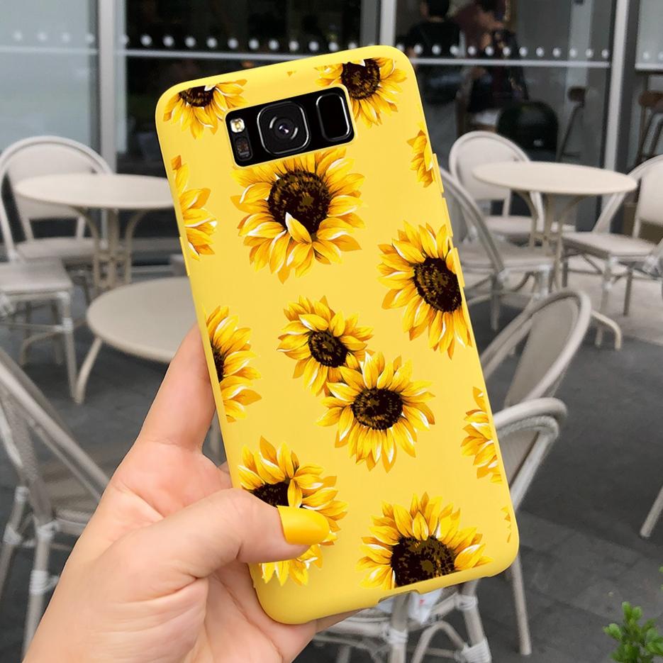 For Samsung Galaxy S8 Case Galaxy S8+ Cover Stylish Sunflower Pretty Girls Cover For Samsung S8 Plus GalaxyS8 S8+ Soft Bags Case