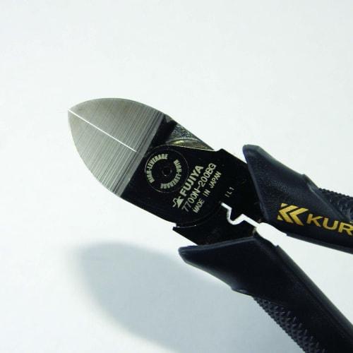 Fujiya Electrician Master Eccentric Thin-Blade Nippers 7700N-200BG 200mm Black Gold with Eccentric Mechanism for Easy Cutting of VA/VVF Wires