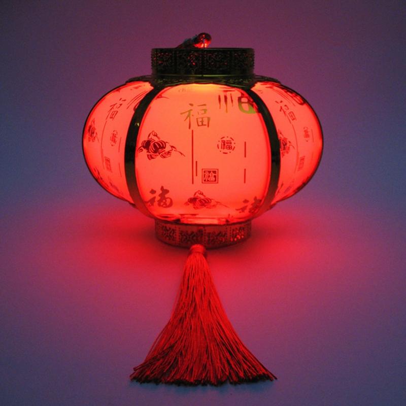 Portable Lantern Chinese LED Lantern Spring Festival Luminous Lantern ABS Material Home Decorative Lanterns for Children