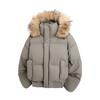 Man Parka Jacket Winter Fashion Fur Collar Warm Jacket Women Solid Color Casual Hooded Parka Coats Outwear American Couple