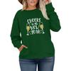 Women's Fashionable Casual Plus-Size Long Sleeve Pullover Printed Sweatshirt