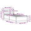Solid Wood Bed with Headboard 90 x 190 cm Pine