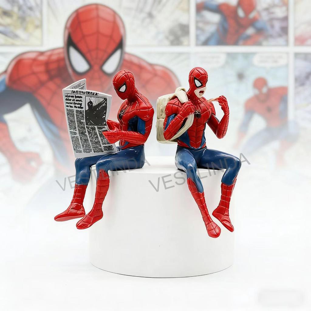 Hot Selling Superheroes Spiderman Figurine 7-9 cm Mini Statue Car Decoration Model Desktop Collection Decoration Marvel Fan Gift