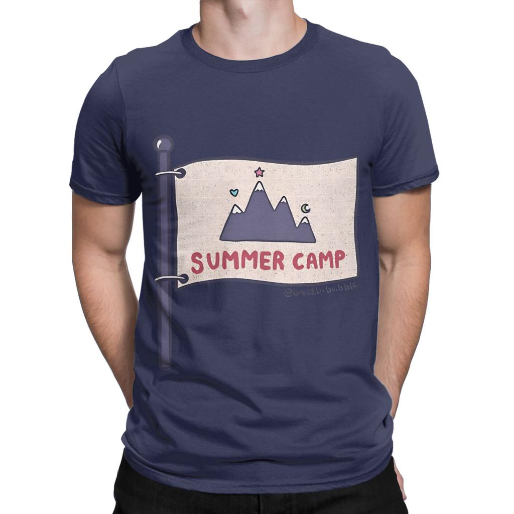 Summer Camp Island Flag Funny 100 Cotton TShirt summer camp island Tops Tees For Unisex