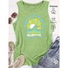 2026 Trendy Here Comes The Sun Vintage Sun Print Women Sleeveless Vest High Quality Casual Summer Tank Top