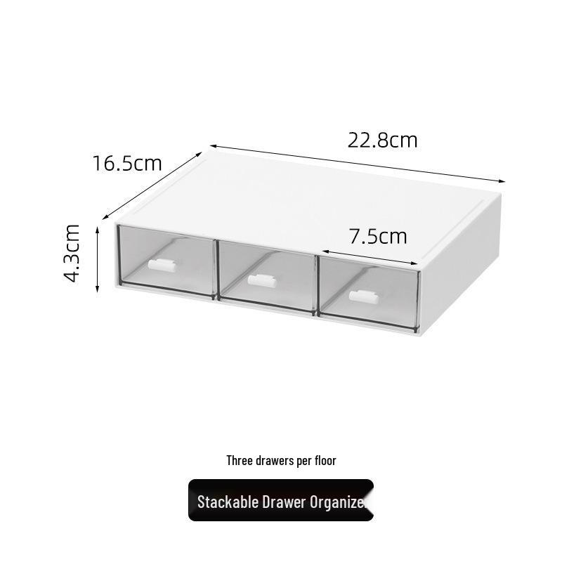 Multi-layer Transparent Acrylic Makeup & Stationery Organizer with Drawer Compartments