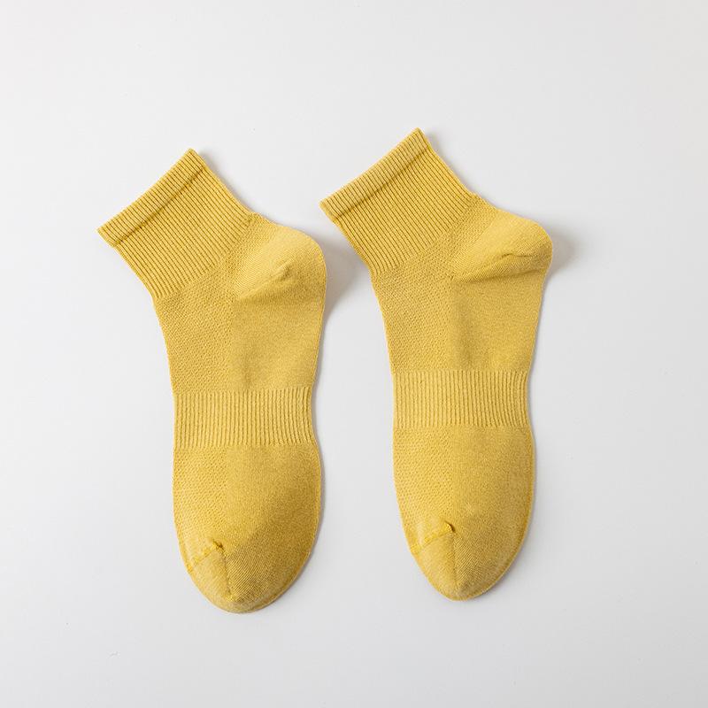 Female Summer Cotton Breathable and Sweat Absorbing Mesh Girdle Waist Sports Boneless Anti Pilling Tube Socks