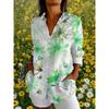 Women's Shirt Floral Graphic Elegant Vintage Tropical Long Sleeve Shirt Collar Regular Tops Daily Buttons Print Summer Spring