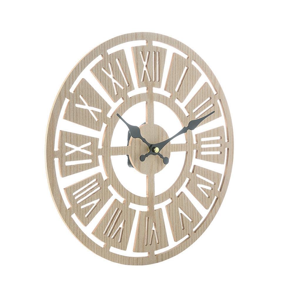 Wooden  Analog Display Decor Garden Hallway Outdoor Hanging Wall Clock (33cm)