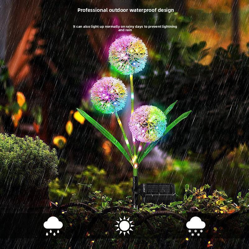 

Светодиодные фонари-симуляторы одуванчиков на солнечной батарее, Декоративные фонари для двора и сада, Наружные ландшафтные грунтовые светильники для газона 1pcs разноцветный