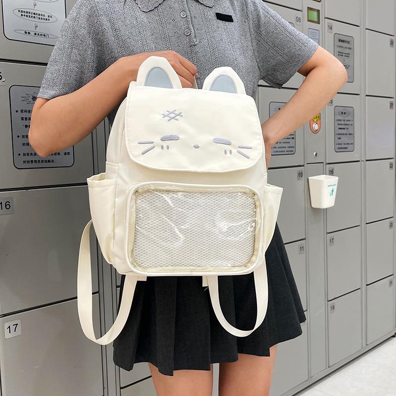 Schoolbag Small Fresh Summer Bag Girl Cute Backpack Shoulder Cute Pain Bag Student Lucky Cat High Value Backpack